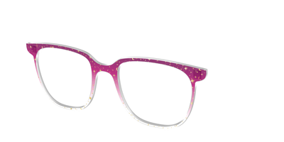 The Pink Ombre Gold Foil Crystal - Angle Top Thumbnail - Pair Eyewear