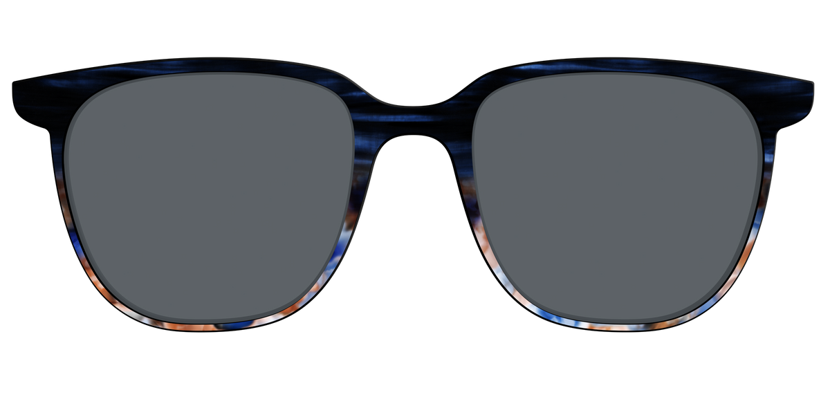 The Polarized Blue Horn Tortoise Sun Top - Front Top Image - Pair Eyewear