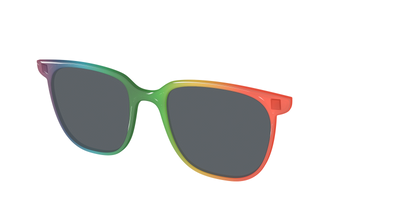 The Polarized Rainbow Gradient Sun Top - Angle Top Thumbnail - Pair Eyewear
