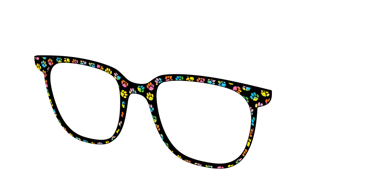 The Rainbow Paw Print - Angle Top Image - Pair Eyewear
