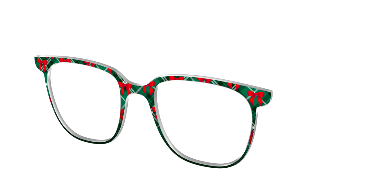 The Ribbon-Clad Plaid - Angle Top Image - Pair Eyewear