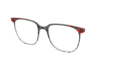 The Romantic Poinsettia Holographic Crystal - Angle Top Thumbnail - Pair Eyewear