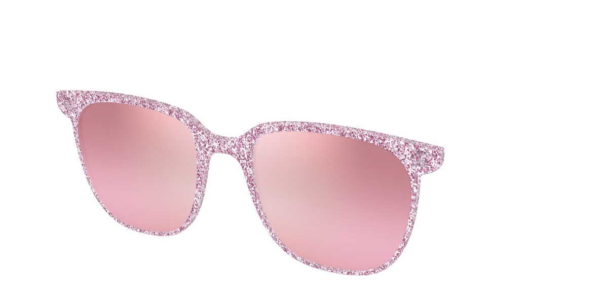 The Polarized Rose Gold Sparkle Sun Top - Angle Top Image - Pair Eyewear