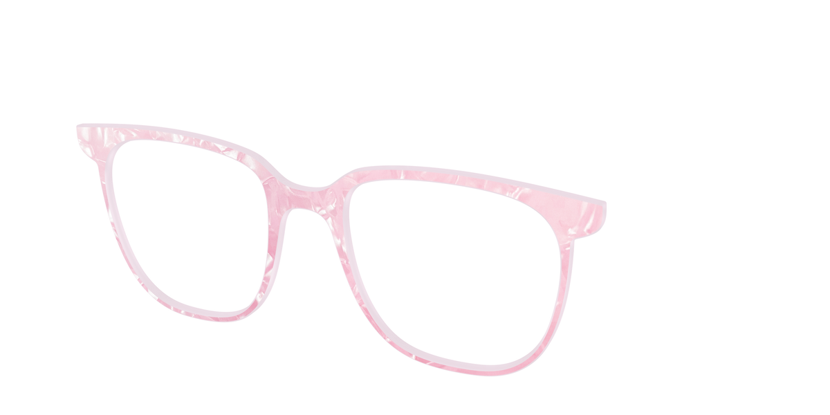 The Rose Quartz Pearl Marble - Angle Top Image - Pair Eyewear