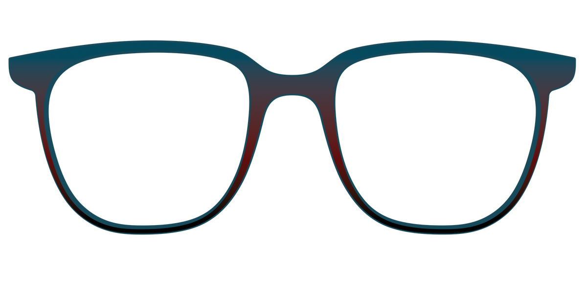 The Teal to Espresso Gradient - Front Top Image - Pair Eyewear