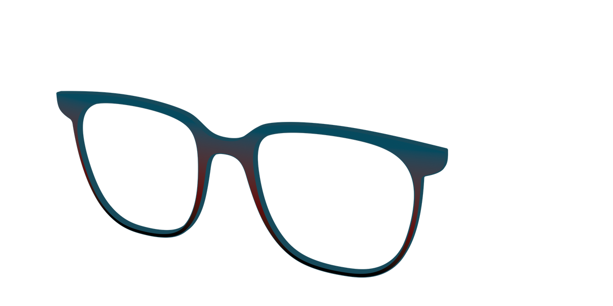 The Teal to Espresso Gradient - Angle Top Image - Pair Eyewear