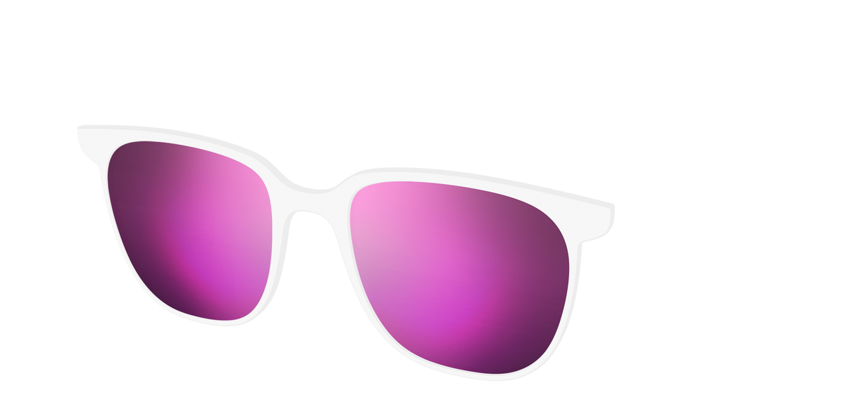 The Polarized White Sun Top - Angle Top Image - Pair Eyewear