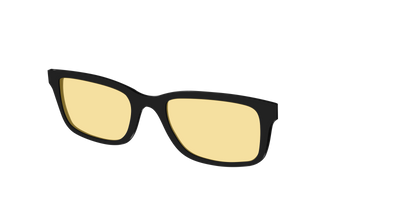 The Black With Citrine Yellow Lens - Angle Top Thumbnail - Pair Eyewear