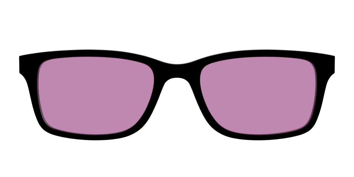 The Black with Pink Racquet Sport lens - Front Top Image - Pair Eyewear