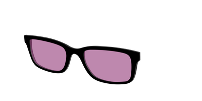 The Black with Pink Racquet Sport lens - Angle Top Thumbnail - Pair Eyewear