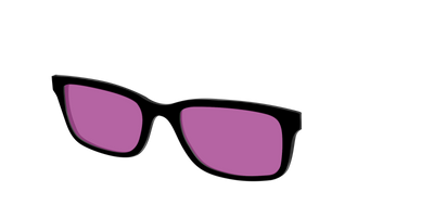 The Black with Violet Golf lens - Angle Top Thumbnail - Pair Eyewear