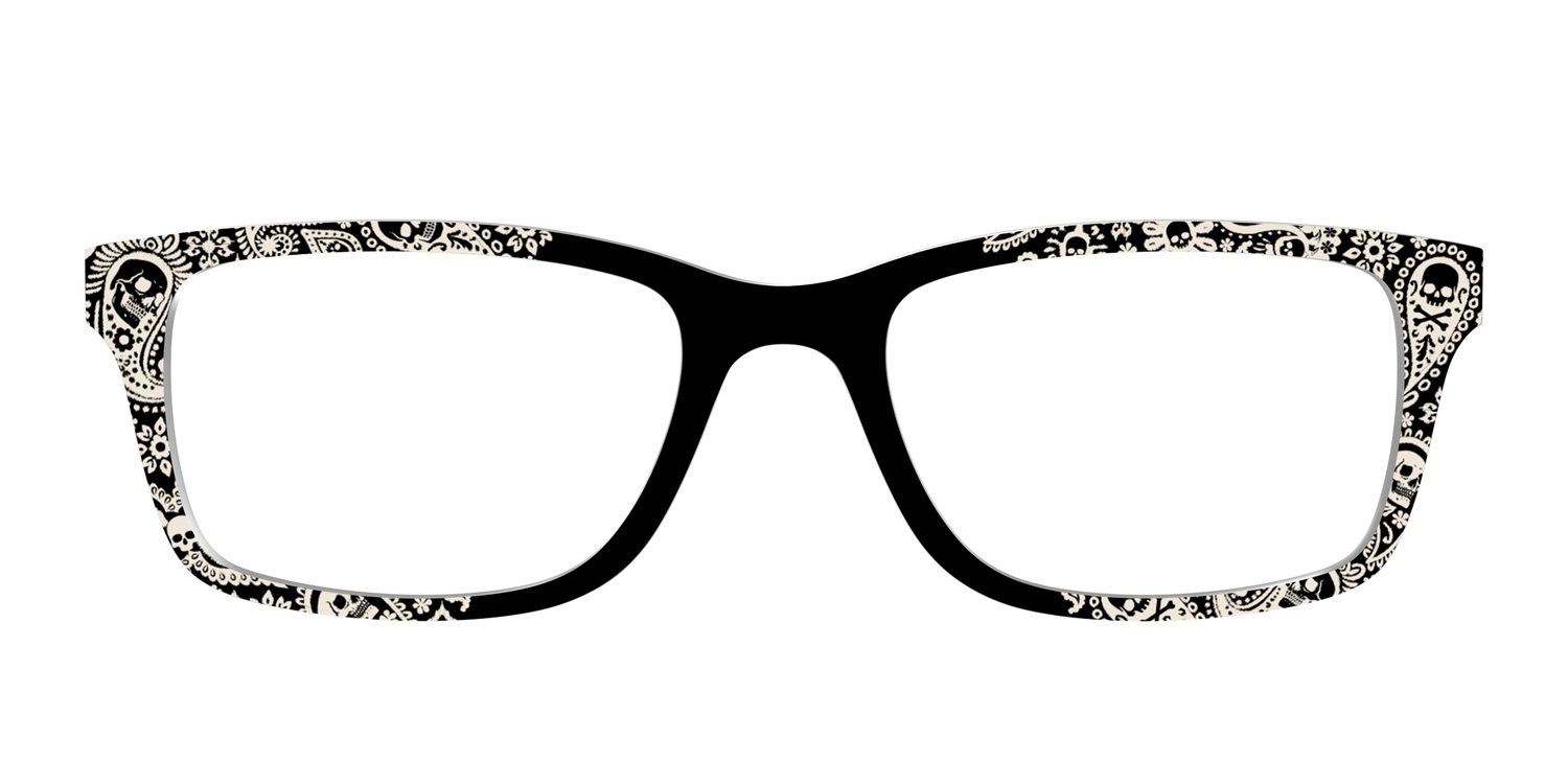 The Bone White Paisley - Front Top Image - Pair Eyewear