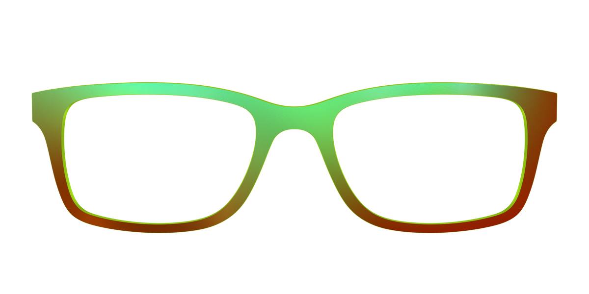 The Chartreuse Ombre - Front Top Image - Pair Eyewear