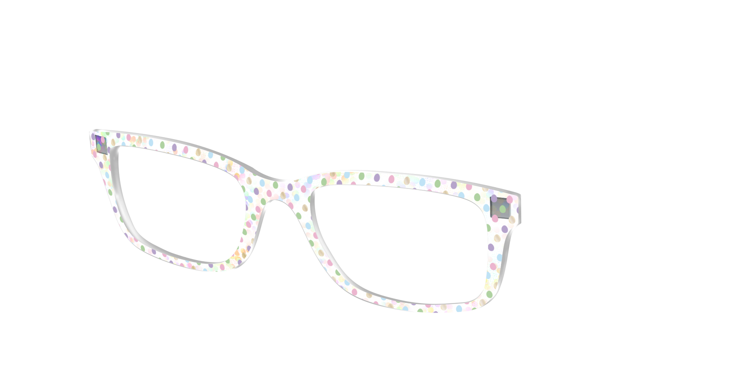 The Egg Polka Dot with Gold Foil Crystal - Angle Top Image - Pair Eyewear