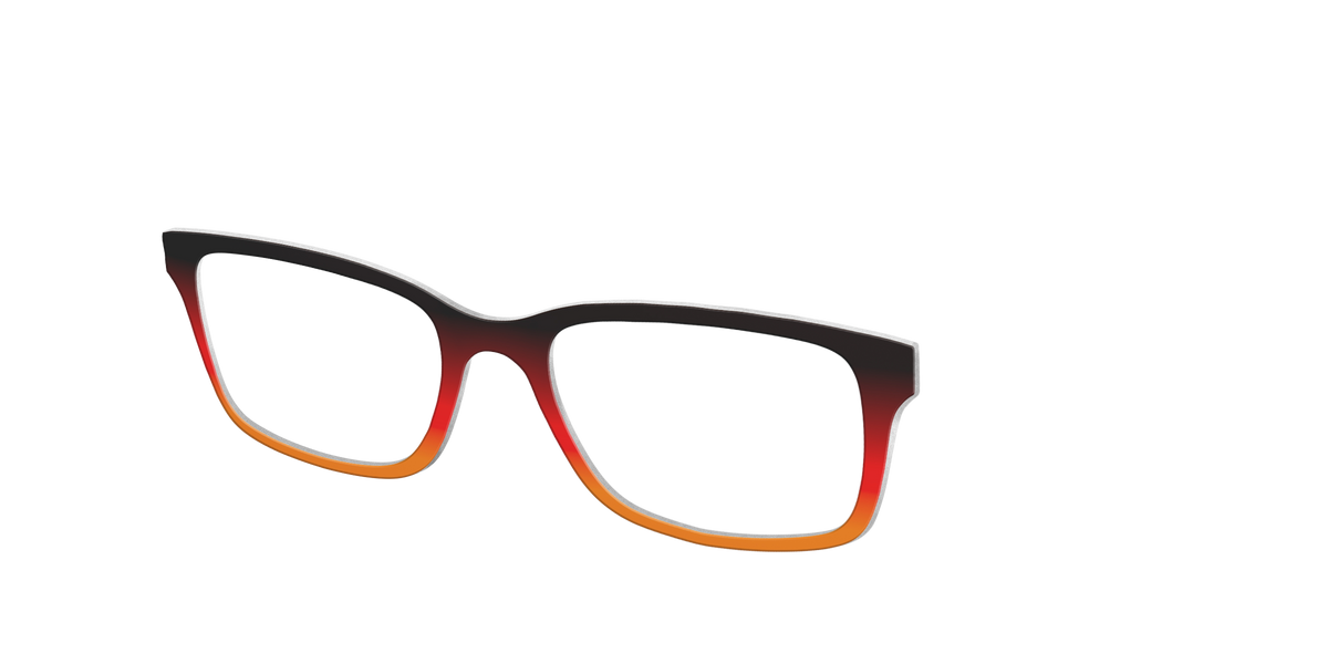 The Espresso to Pumpkin Gradient - Angle Top Image - Pair Eyewear