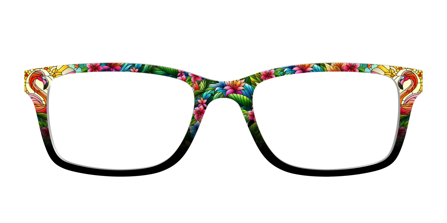 The Flamingo Stained Glass - Front Top Image - Pair Eyewear