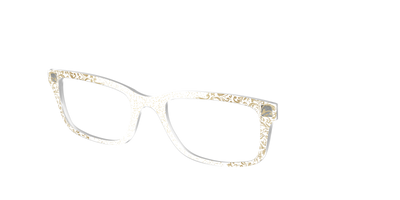 The Golden Flair Glitter Crystal with Gold Foil - Angle Top Thumbnail - Pair Eyewear