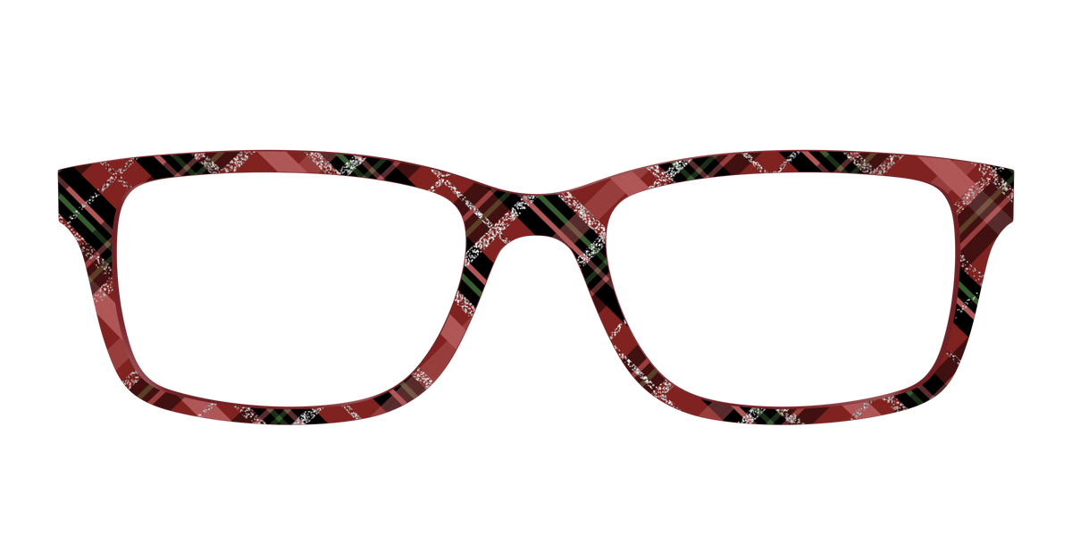 The Holly Plaid with Glitter - Front Top Image - Pair Eyewear