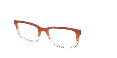 The Inferno Orange Gradient Crystal Polka Dots - Angle Top Thumbnail - Pair Eyewear