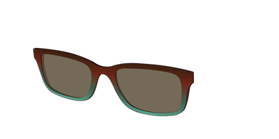 The Polarized Mahogany to Juniper Woodgrain Sun Top - Angle Top Thumbnail - Pair Eyewear