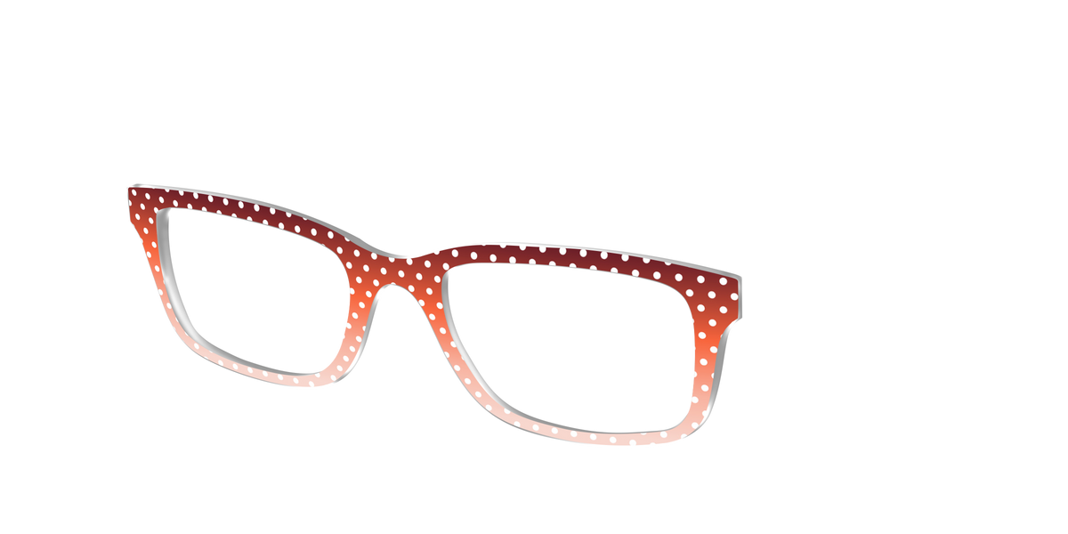 The Maroon to Blush Gradient Polka Dot - Angle Top Image - Pair Eyewear