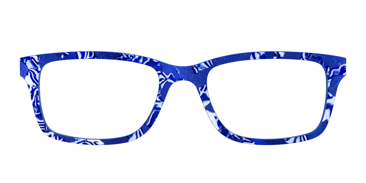 The Navy Shimmer Mosaic - Front Top Image - Pair Eyewear