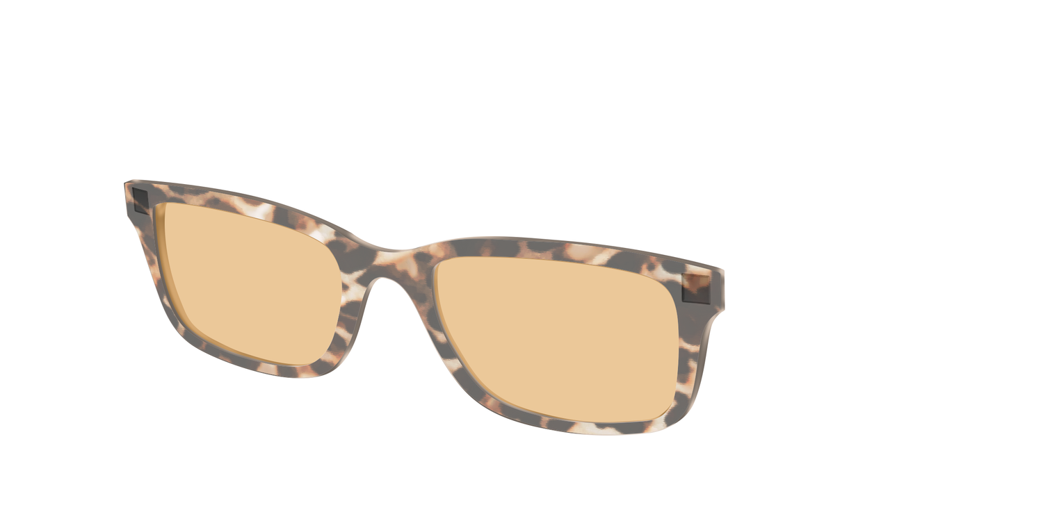 The Neutral Tort Crystal With Umber Brown Lens - Angle Top Image - Pair Eyewear