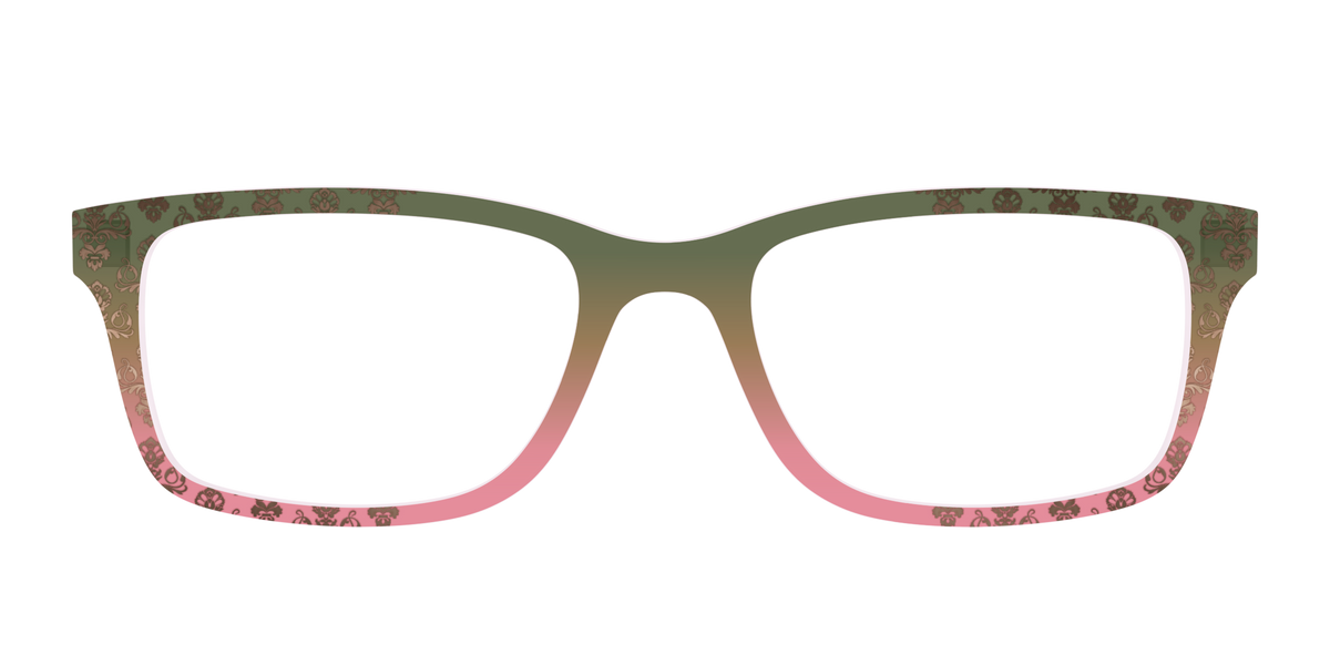 The Olive to Rose Trellis with Champagne Foil - Front Top Image - Pair Eyewear