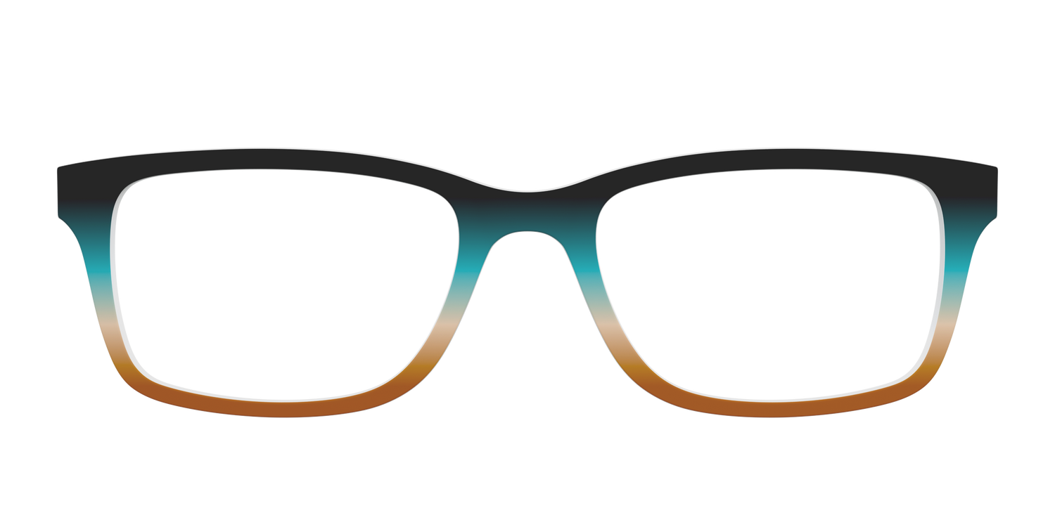 The Onyx to Rust Gradient - Front Top Image - Pair Eyewear