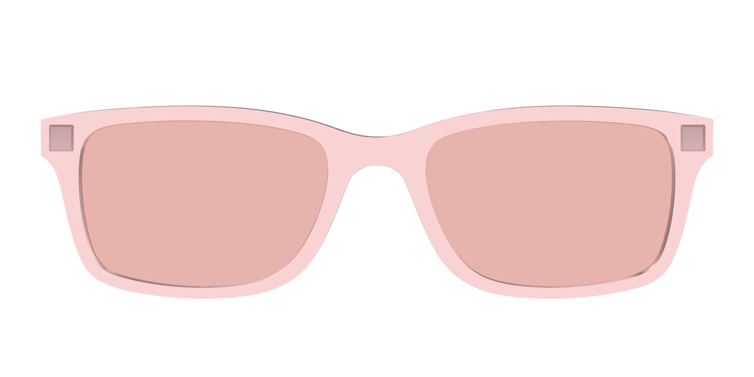 The Pink Crystal With Coral Pink Lens - Front Top Image - Pair Eyewear
