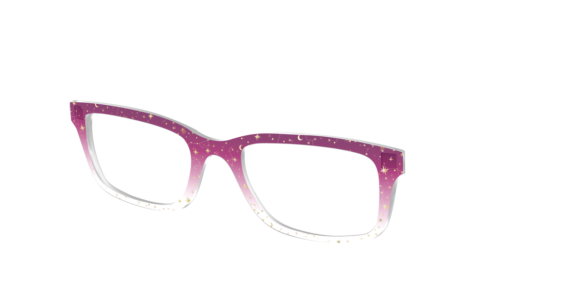 The Pink Ombre Gold Foil Crystal - Angle Top Image - Pair Eyewear