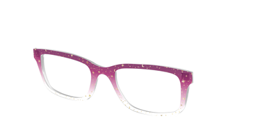 The Pink Ombre Gold Foil Crystal - Angle Top Thumbnail - Pair Eyewear