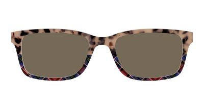 The Polarized Cookie Dough Tortoise & Plaid Split Sun Top - Front Top Thumbnail - Pair Eyewear