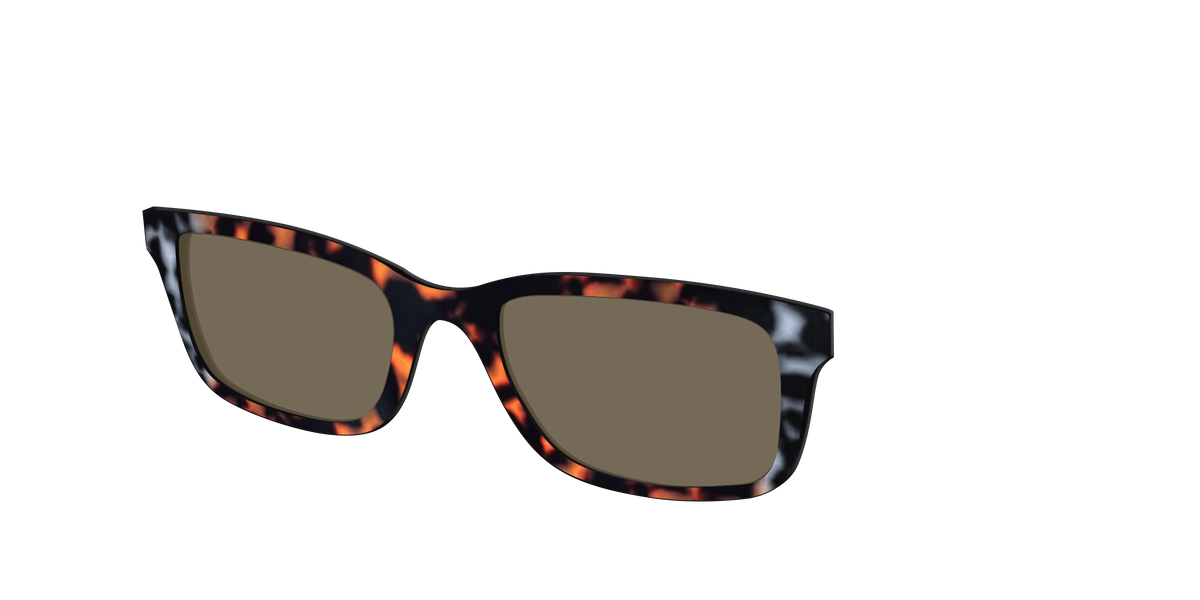 The Polarized Gray & Amber Tortoise Sun Top - Angle Top Image - Pair Eyewear