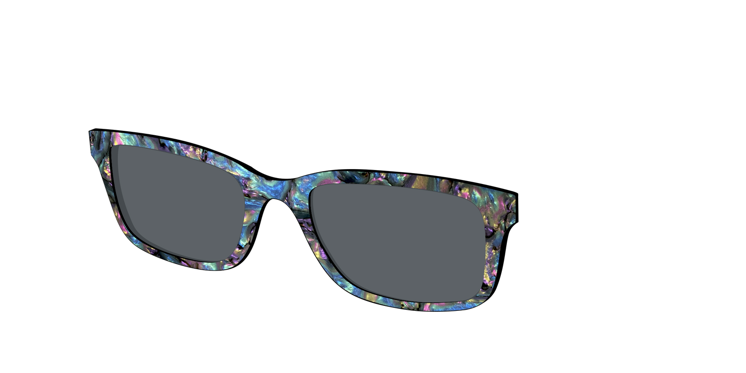 The Polarized Midnight Abalone Sun Top - Angle Top Image - Pair Eyewear