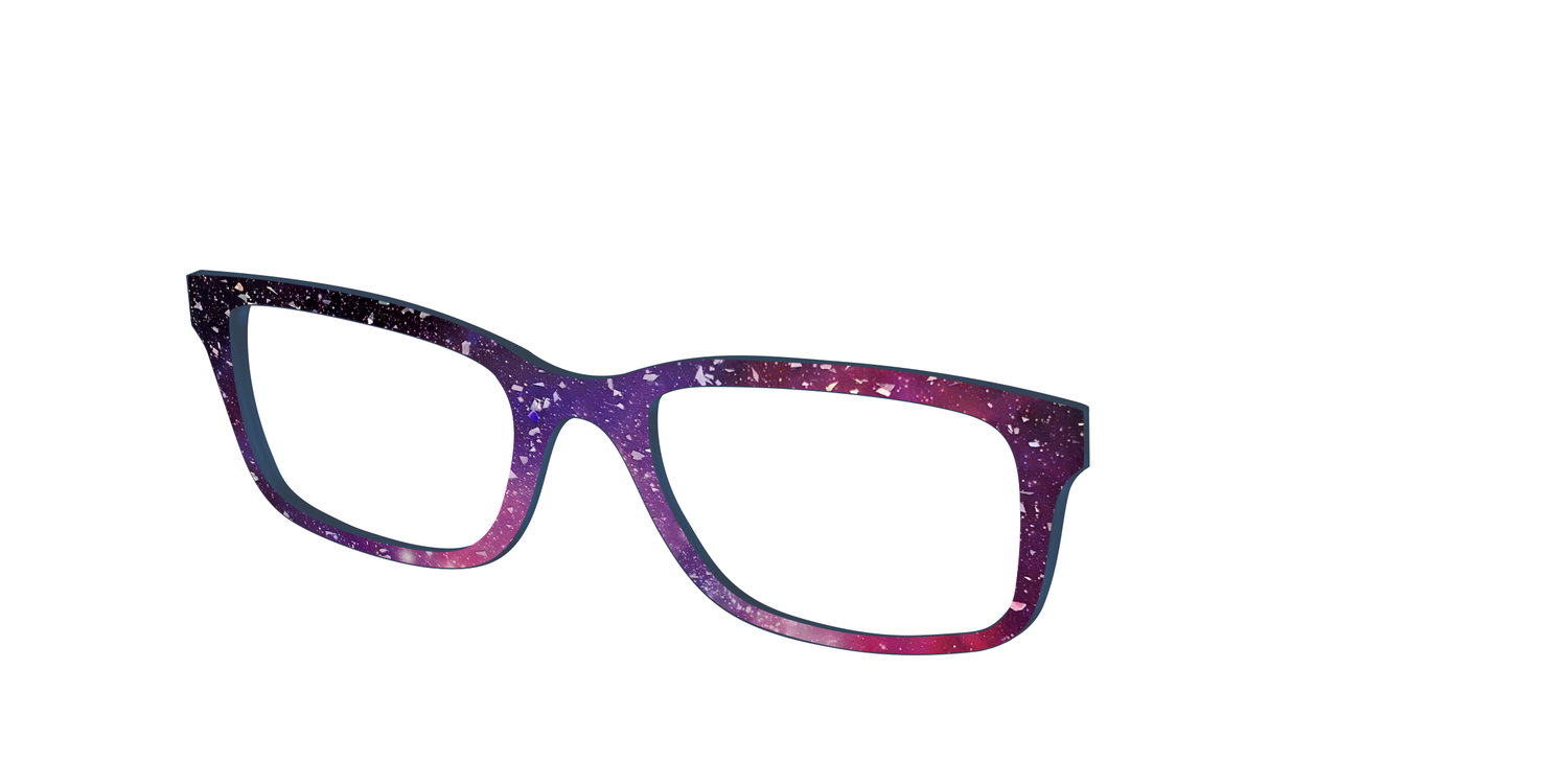 The Twilight Sky with Holographic Glitter - Angle Top Image - Pair Eyewear