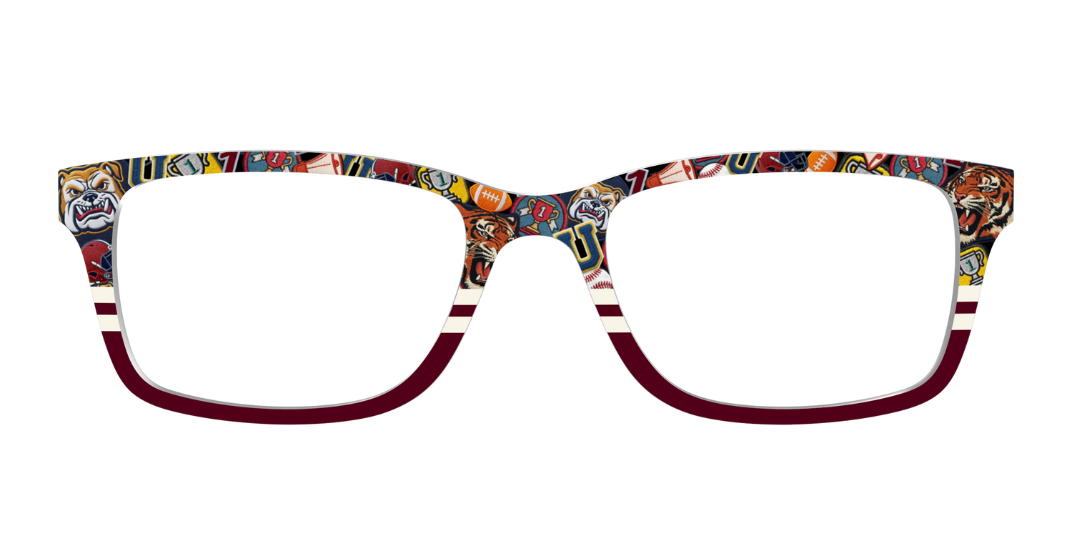 The Varsity Patches Split - Front Top Image - Pair Eyewear