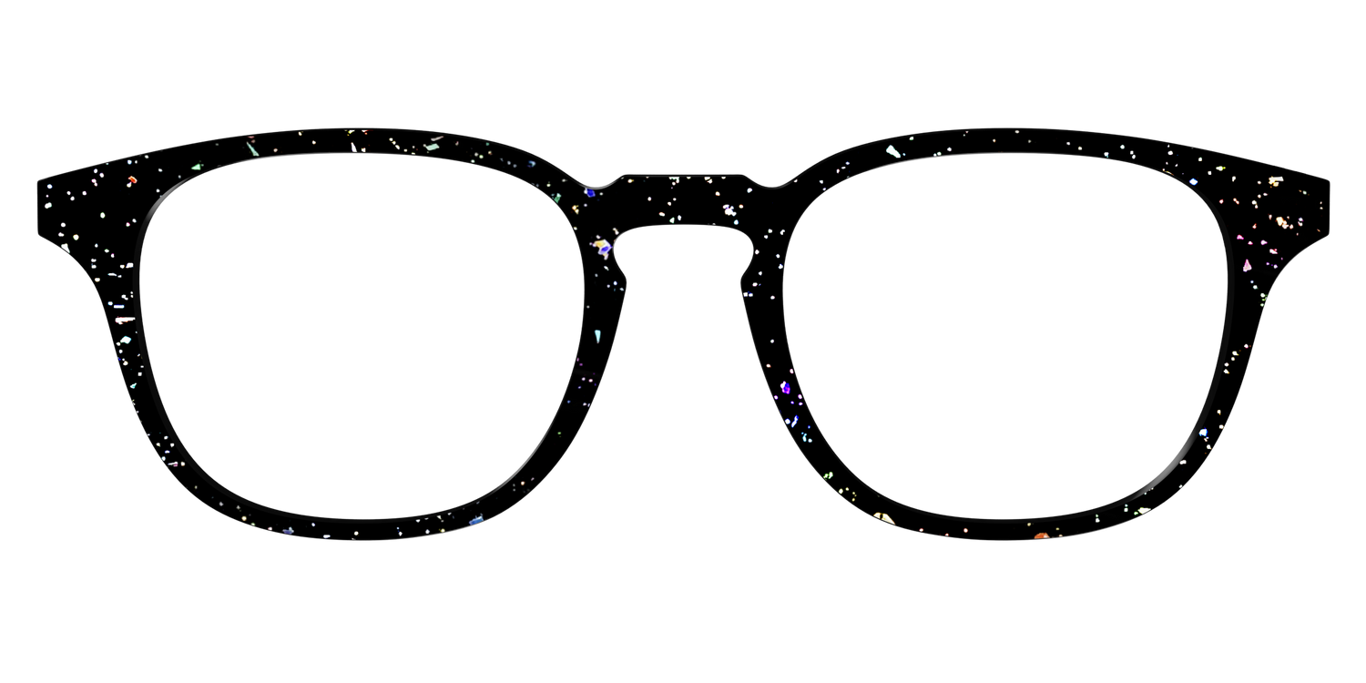 The Black Holographic Flakes - Front Top Image - Pair Eyewear