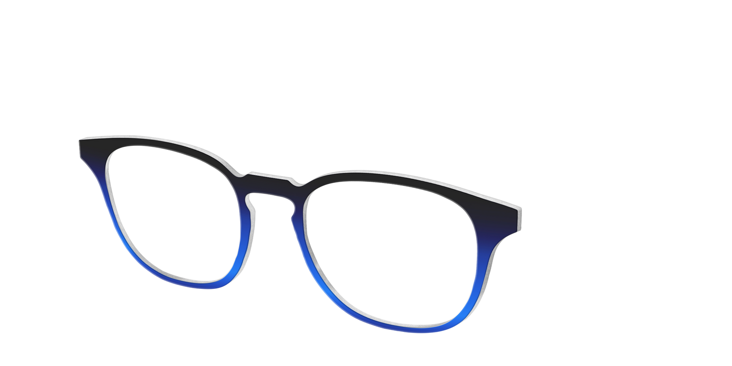 The Black to Blueberry Gradient - Angle Top Image - Pair Eyewear