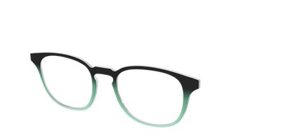 The Black to Spearmint Gradient - Angle Top Thumbnail - Pair Eyewear