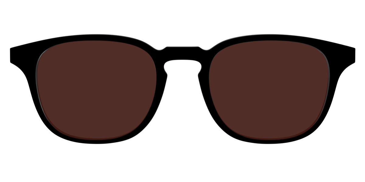 The Black with Brown Golf lens - Front Top Image - Pair Eyewear