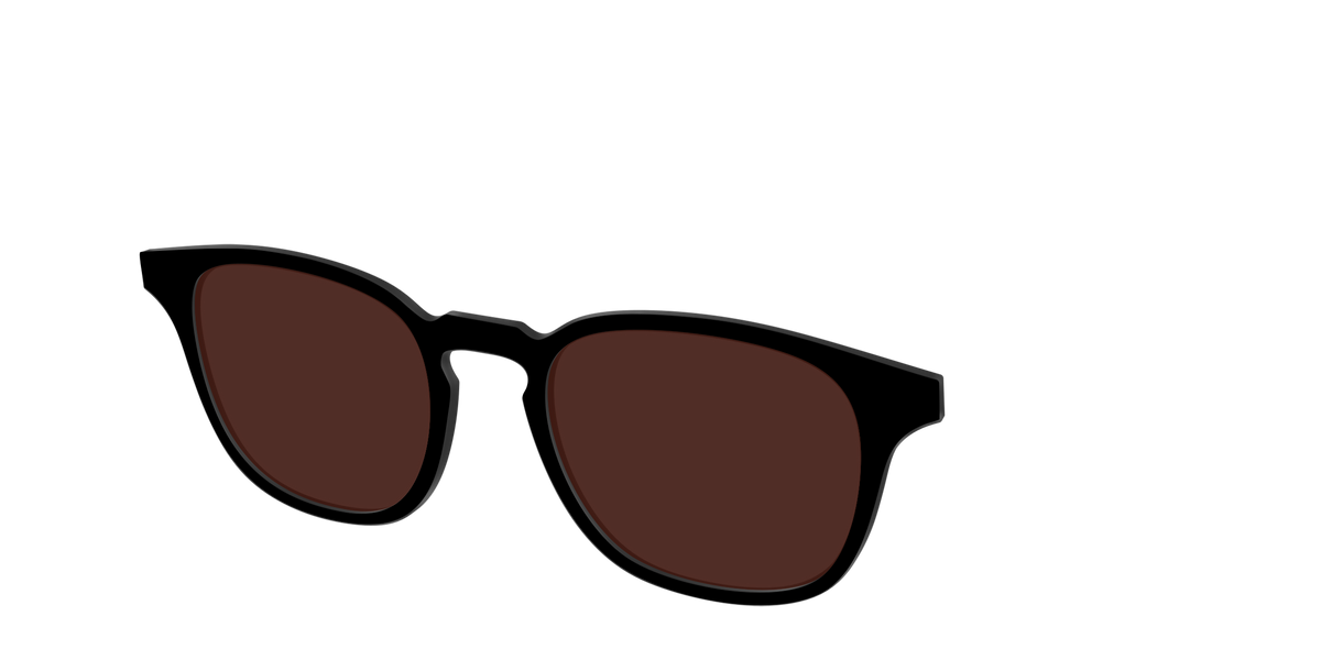 The Black with Brown Golf lens - Angle Top Image - Pair Eyewear