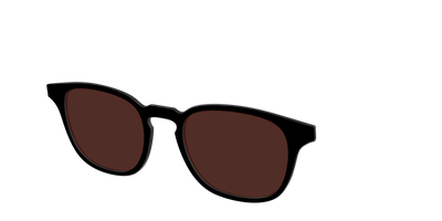 The Black with Brown Golf lens - Angle Top Thumbnail - Pair Eyewear