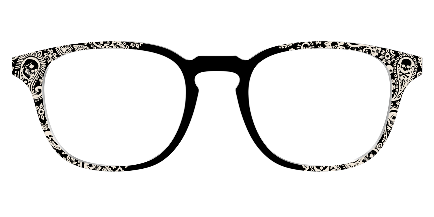 The Bone White Paisley - Front Top Image - Pair Eyewear