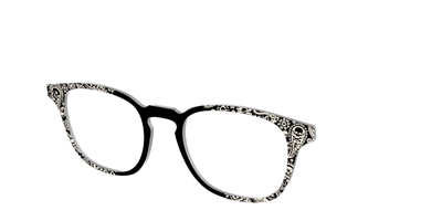The Bone White Paisley - Angle Top Thumbnail - Pair Eyewear