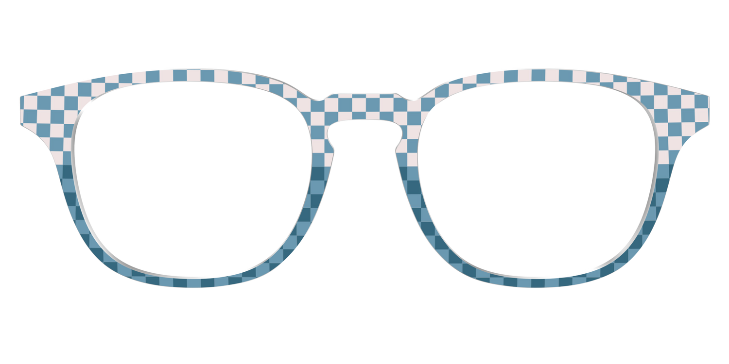 The Cerulean Check Split - Front Top Image - Pair Eyewear
