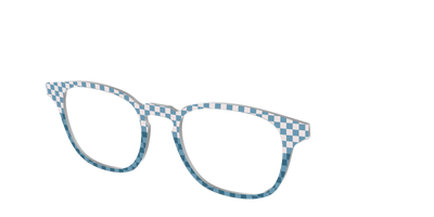The Cerulean Check Split - Angle Top Thumbnail - Pair Eyewear