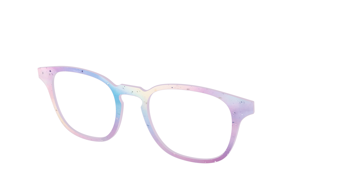 The Dreamy Pastel with Holographic Glitter - Angle Top Image - Pair Eyewear