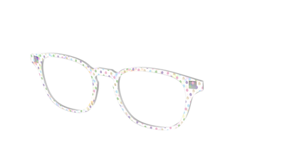 The Egg Polka Dot with Gold Foil Crystal - Angle Top Thumbnail - Pair Eyewear