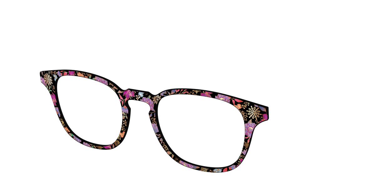 The Frosted Blossom Garden with Foil - Angle Top Image - Pair Eyewear